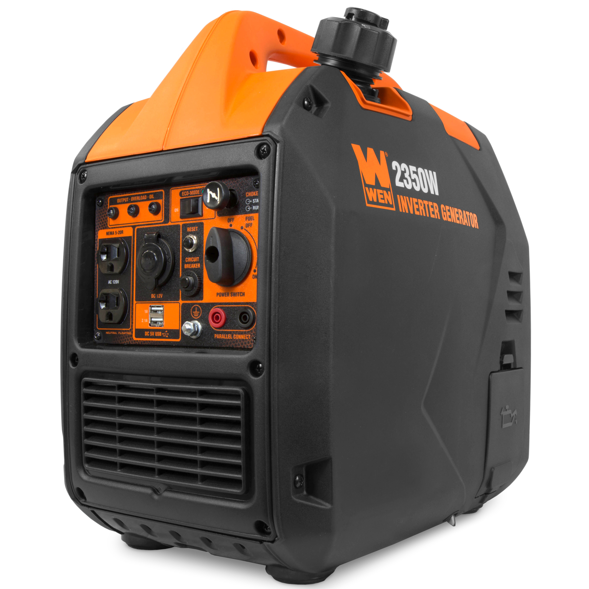 WEN, 2350W Inverter Generator with Fuel Shut Off, Surge Watts 2350